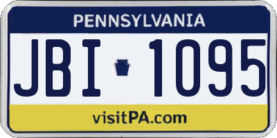 PA license plate JBI1095