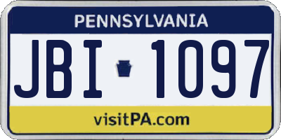 PA license plate JBI1097