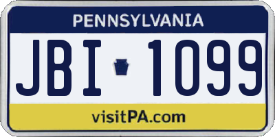 PA license plate JBI1099