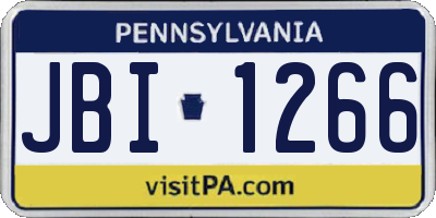 PA license plate JBI1266