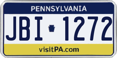 PA license plate JBI1272