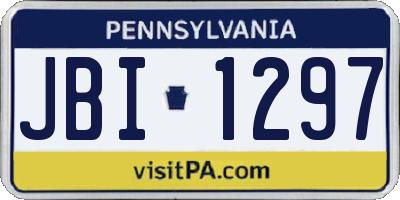 PA license plate JBI1297