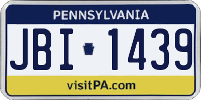 PA license plate JBI1439