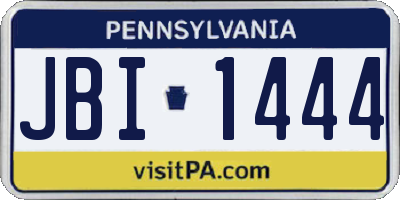 PA license plate JBI1444