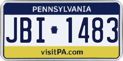 PA license plate JBI1483
