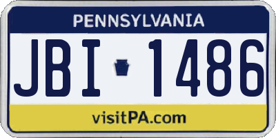 PA license plate JBI1486