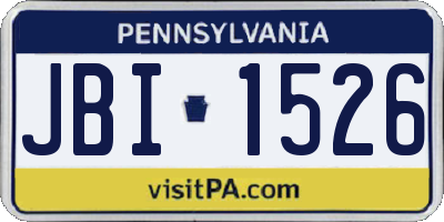 PA license plate JBI1526