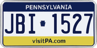 PA license plate JBI1527