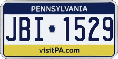 PA license plate JBI1529