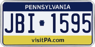 PA license plate JBI1595