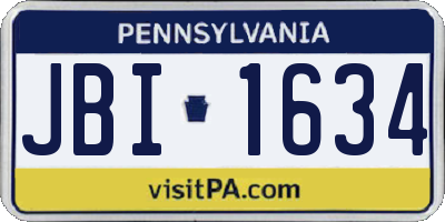PA license plate JBI1634