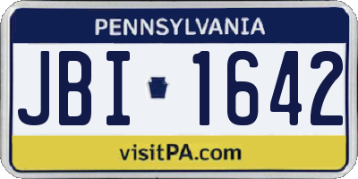 PA license plate JBI1642