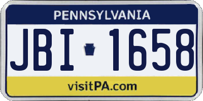 PA license plate JBI1658