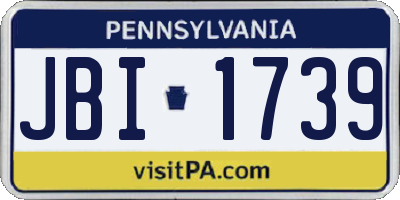 PA license plate JBI1739