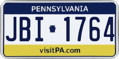 PA license plate JBI1764