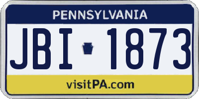 PA license plate JBI1873