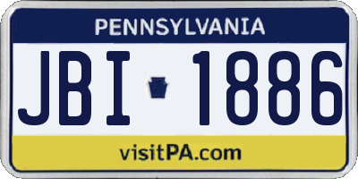 PA license plate JBI1886