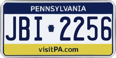 PA license plate JBI2256