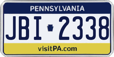 PA license plate JBI2338