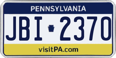 PA license plate JBI2370