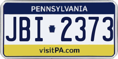 PA license plate JBI2373