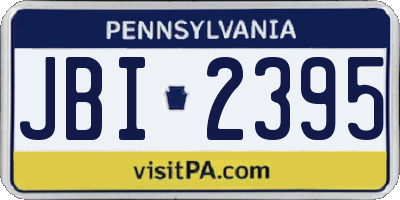 PA license plate JBI2395