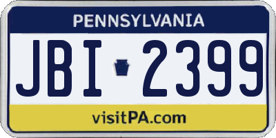 PA license plate JBI2399