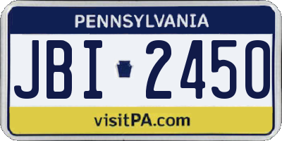 PA license plate JBI2450