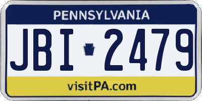 PA license plate JBI2479