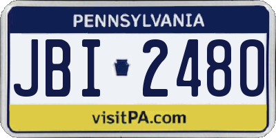 PA license plate JBI2480