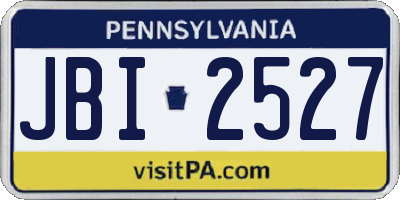 PA license plate JBI2527