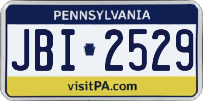 PA license plate JBI2529