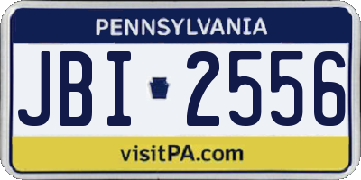 PA license plate JBI2556