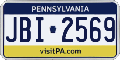 PA license plate JBI2569