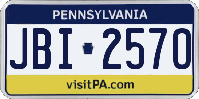 PA license plate JBI2570