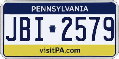 PA license plate JBI2579