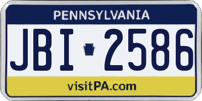 PA license plate JBI2586