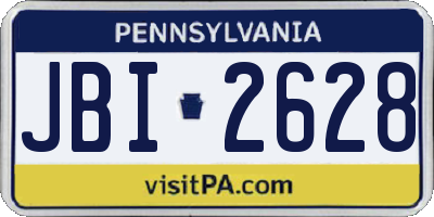PA license plate JBI2628