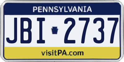 PA license plate JBI2737