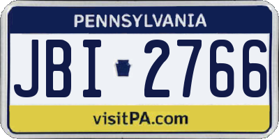 PA license plate JBI2766