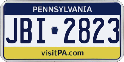 PA license plate JBI2823