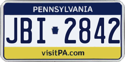 PA license plate JBI2842