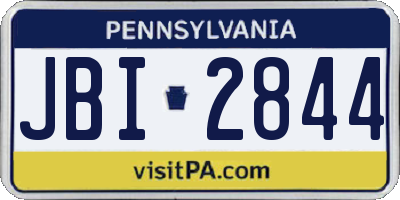 PA license plate JBI2844