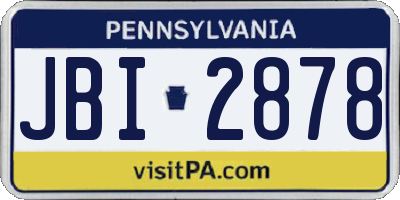PA license plate JBI2878