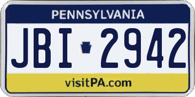 PA license plate JBI2942