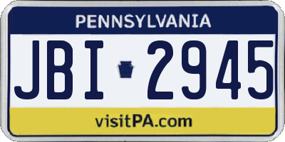 PA license plate JBI2945