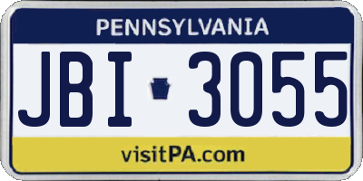 PA license plate JBI3055