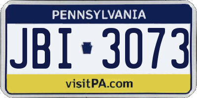 PA license plate JBI3073