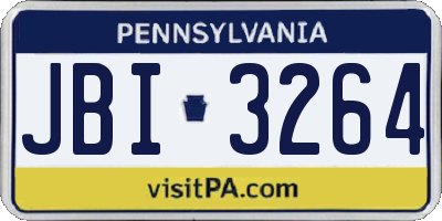 PA license plate JBI3264