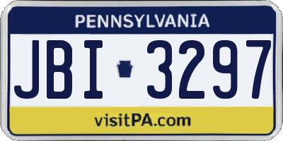 PA license plate JBI3297